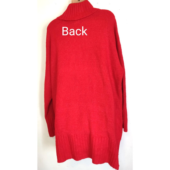 Style & Co Cherry Red Turtleneck Plus Sz 3X Soft Roomy Cozy Winter Outdoor - Picture 7 of 16